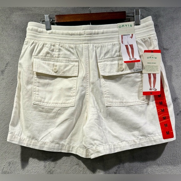 Orvis Women’s Size Medium Pull-On White Shorts Resort Wear Travel Beach Summer - Picture 6 of 9